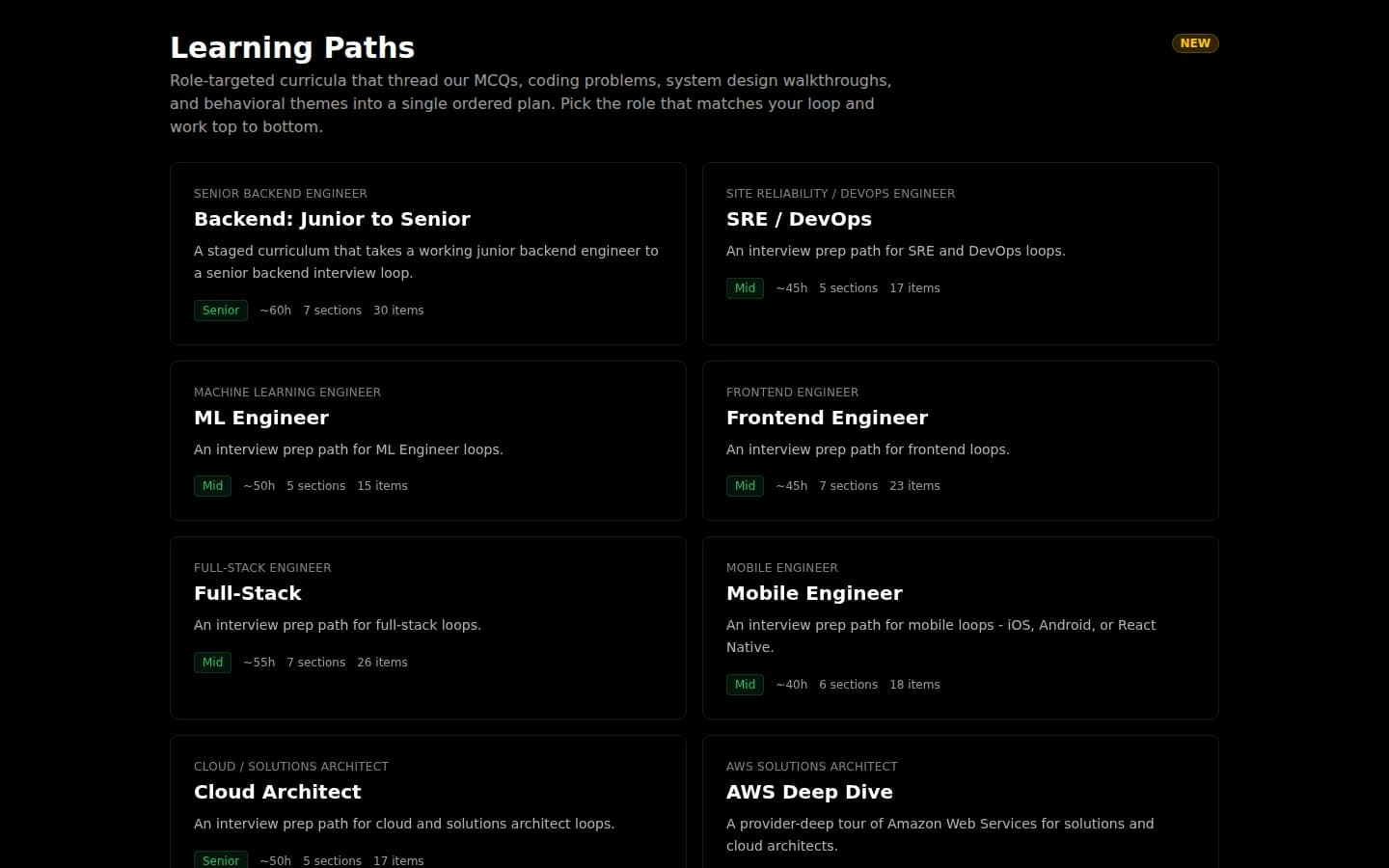 Role-targeted learning paths sequencing existing content into a curriculum